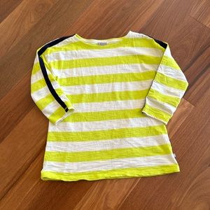 Talbots “T by Talbots” Neon/White with navy ribbon on sleeve. Size Medium